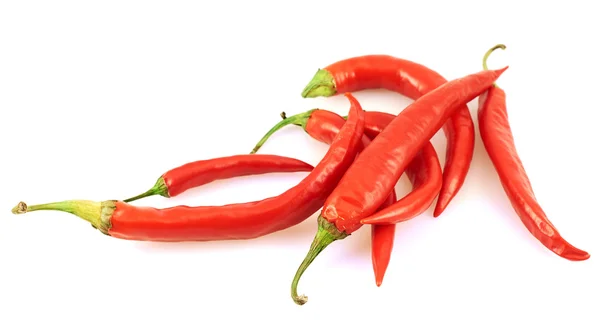 Pile of chili peppers isolated — Stock Photo, Image