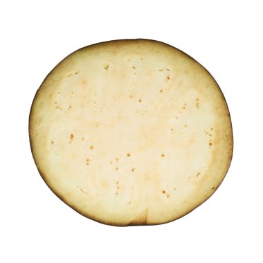 Patlıcan bölüm dilim izole kesmek