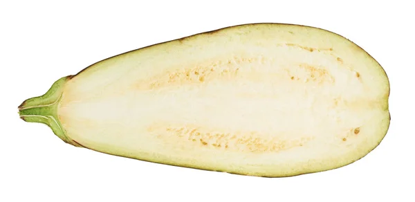 Aubergine die helft geïsoleerd — Stockfoto