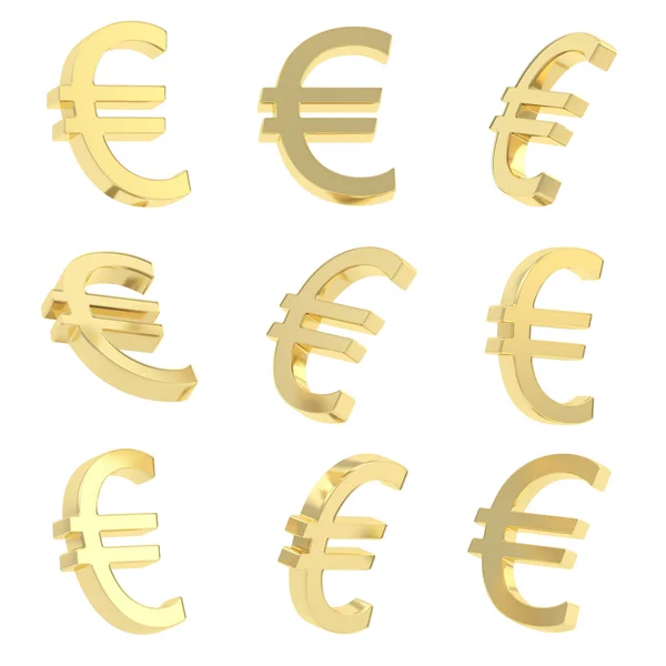 Euro monnaie signe rendu — Photo