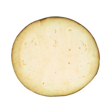 Patlıcan bölüm dilim izole kesmek