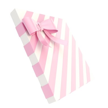 yay ve şerit sarılmış hediye kutusu