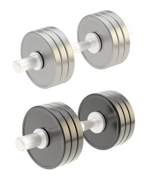 Adjustable metal dumbbell isolated — Stock Photo, Image