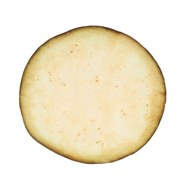 Patlıcan bölüm dilim izole kesmek