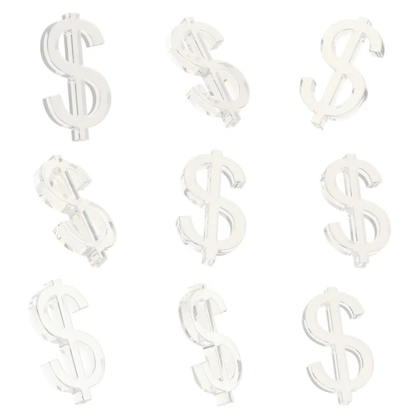 Dollar currency sign render — Stock Photo, Image