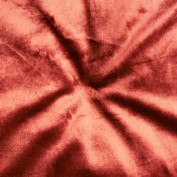 Pomarszczony czerwonego aksamitu tkaniny — Zdjęcie stockowe