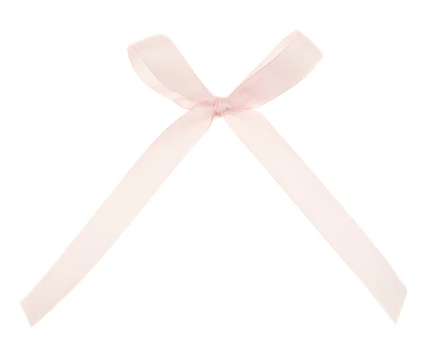 Light pink bow isolated — Stock Photo, Image