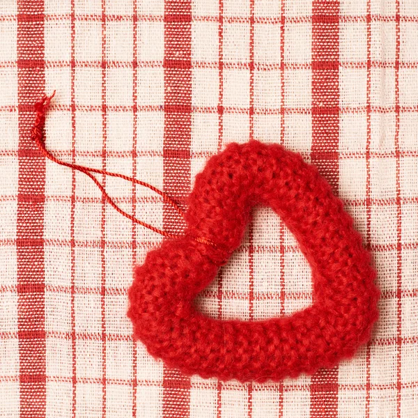 Moldura de brinquedo coração vermelho — Fotografia de Stock
