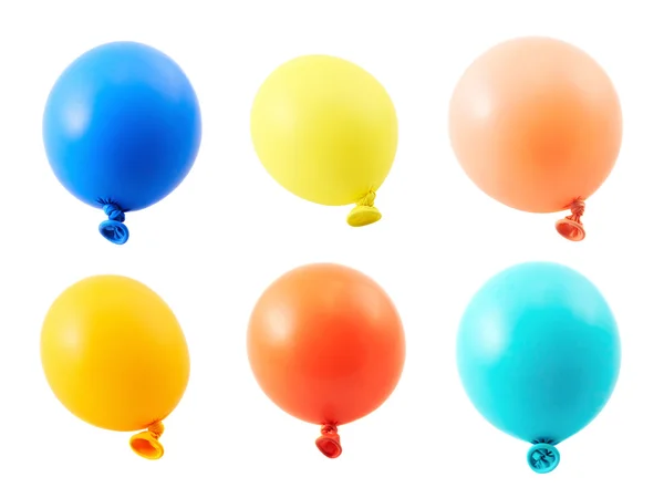 Palloncino d'aria mezzo gonfiato isolato — Foto Stock