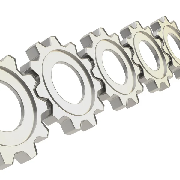 Row of a cogwheel gears — Stock Photo, Image