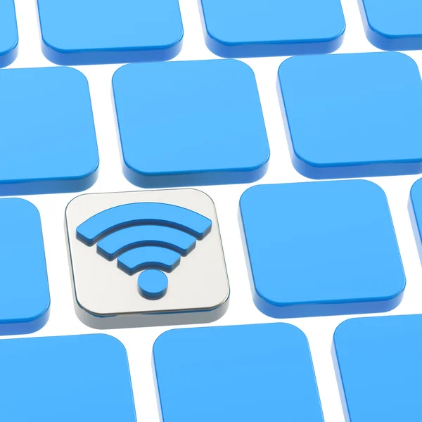 Composizione pulsante tastiera Wifi — Foto Stock