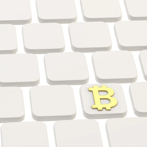 Bitcoin πληκτρολόγιο κουμπί σύνθεση — Φωτογραφία Αρχείου