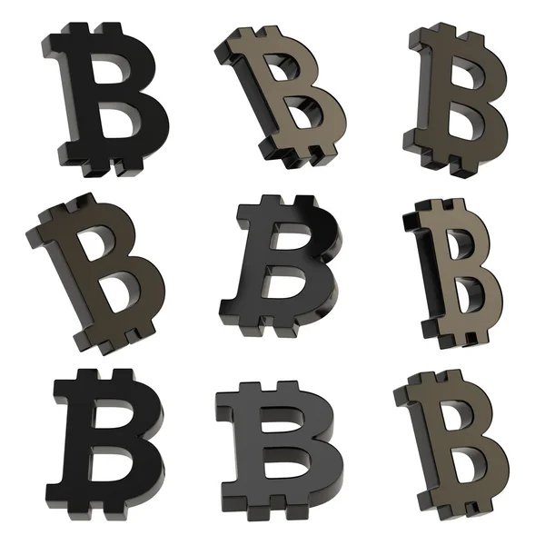 Bitcoin valutateken weergeven — Stockfoto