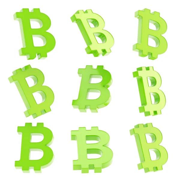 Bitcoin valutateken weergeven — Stockfoto