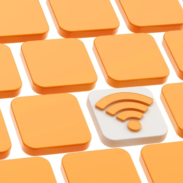 Composizione pulsante tastiera Wifi — Foto Stock