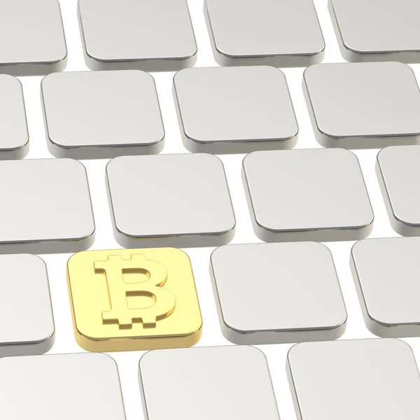 Bitcoin keyboard button composition — Stock Photo, Image