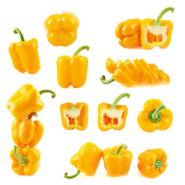 Set of multiple bell pepper compositions — Stock Photo, Image