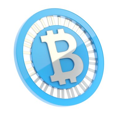 izole bitcoin para birimi sembolü sikke