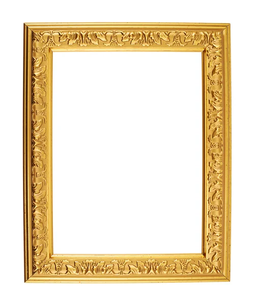Moldura de foto vazia dourada — Fotografia de Stock