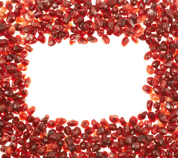 Pomegranate seeds frame — Stock Photo, Image