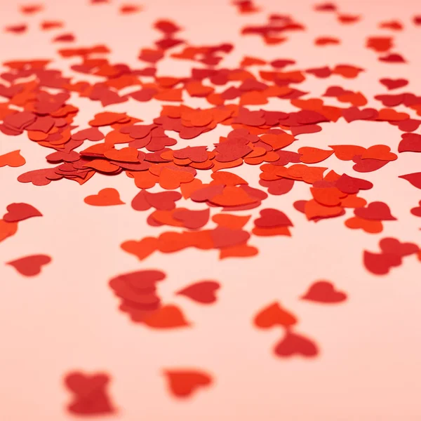 Hartvormige confetti — Stockfoto