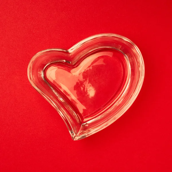 Vidrio en forma de corazón — Foto de Stock