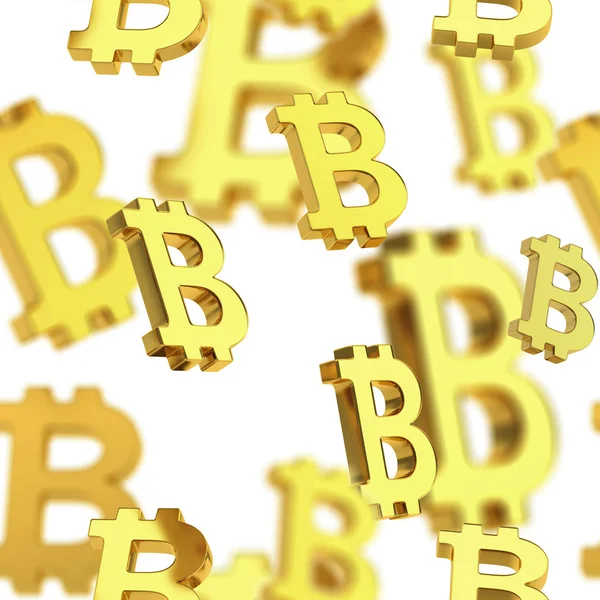 Naadloze achtergrond gemaakt van bitcoin tekenen — Stockfoto