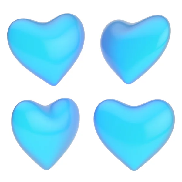 Glossy heart shape isolated — Stock Photo, Image