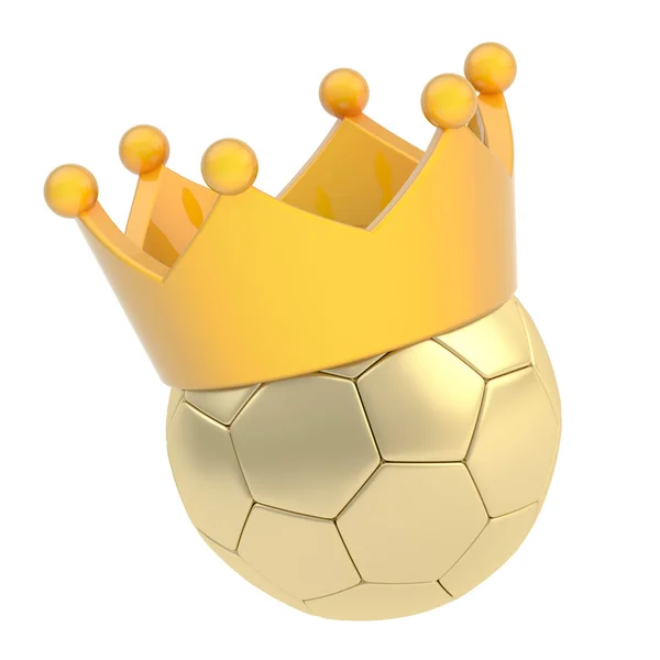 Pallone da calcio nella corona isolato — Foto Stock