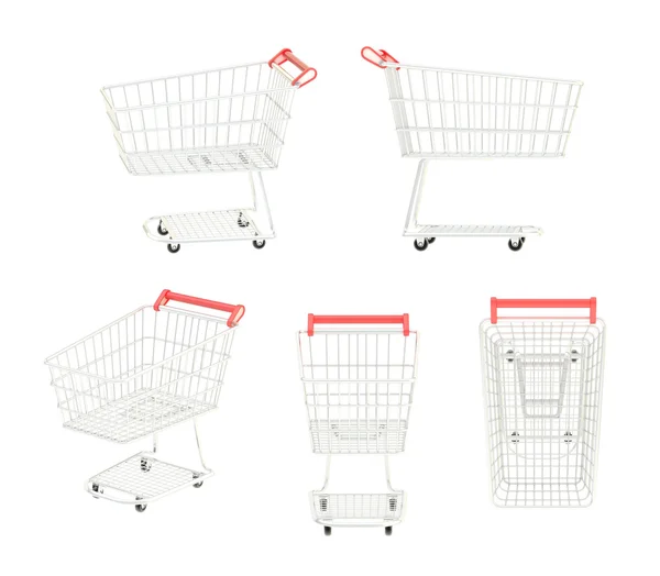 Metal shopping carts — Stock Photo, Image