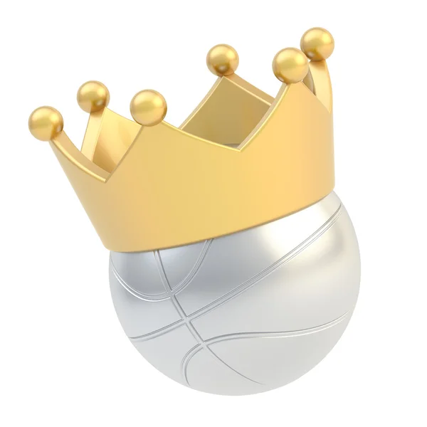 Basketball ball in crown — Stock Photo, Image