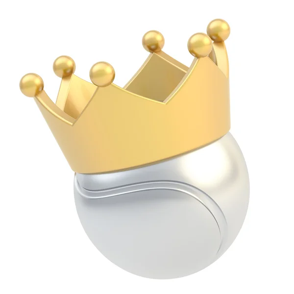 Tennis ball in crown — Stock Photo, Image