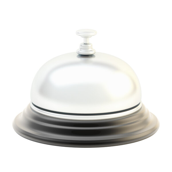 Hotel reception bell isolated