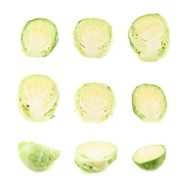 Multiple brussels sprouts isolated — Stock Photo, Image