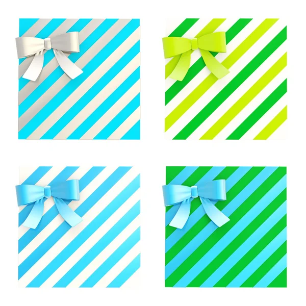 Wrapped gift box with bow — ストック写真