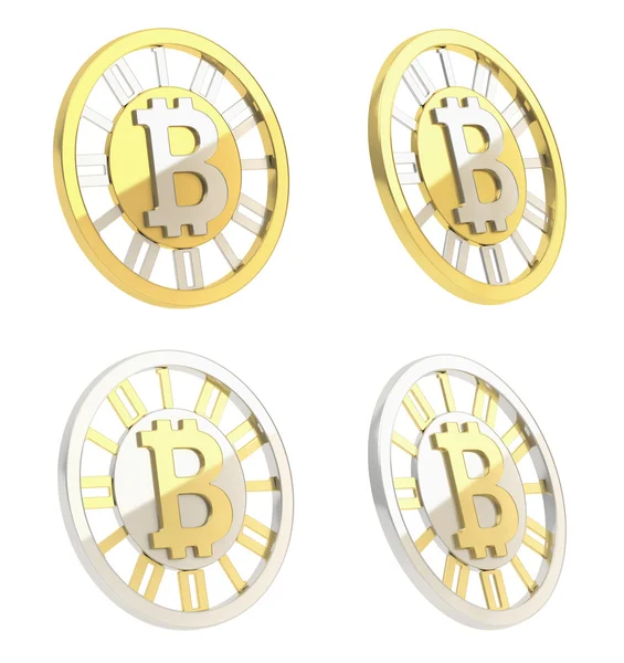 Bitcoin criptomoneda moneda moneda aislada —  Fotos de Stock