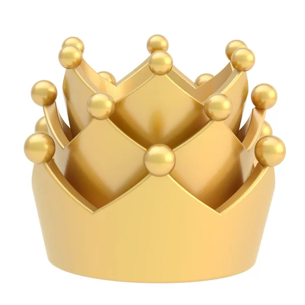 Golden crown isolated on white — Stock Photo, Image