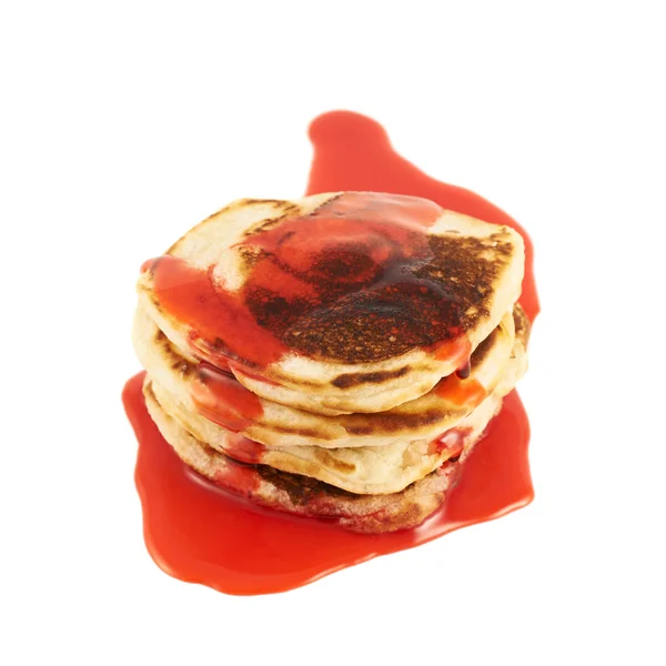 Stack of pancakes with syrup — Stock Photo, Image