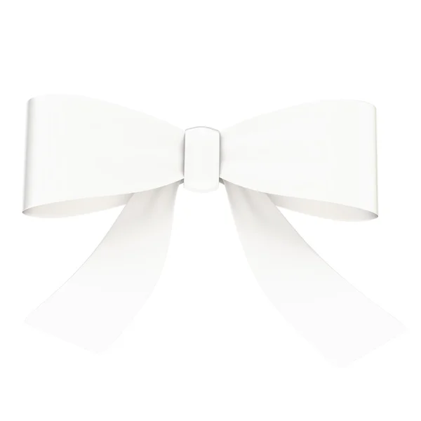 White ribbon bow — Stock Photo, Image