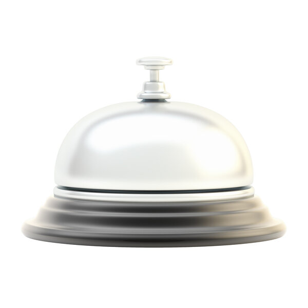 Hotel reception bell isolated