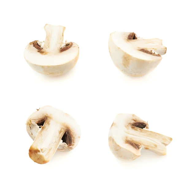 Cut in halves champignon mushrooms — Stock Image Cut in halves champignon mushrooms Stock Picture