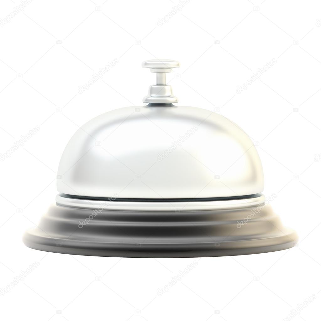 Hotel reception bell isolated