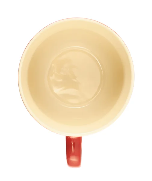 Červené keramické čajové pohár izolované — Stock fotografie