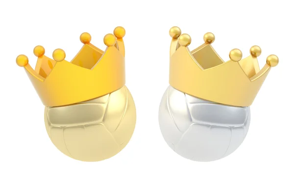 Izole Crown voleybol topu — Stok fotoğraf