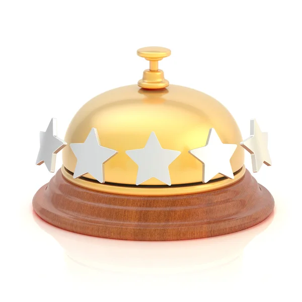 Five star hotel's reception bell — Stock Photo, Image