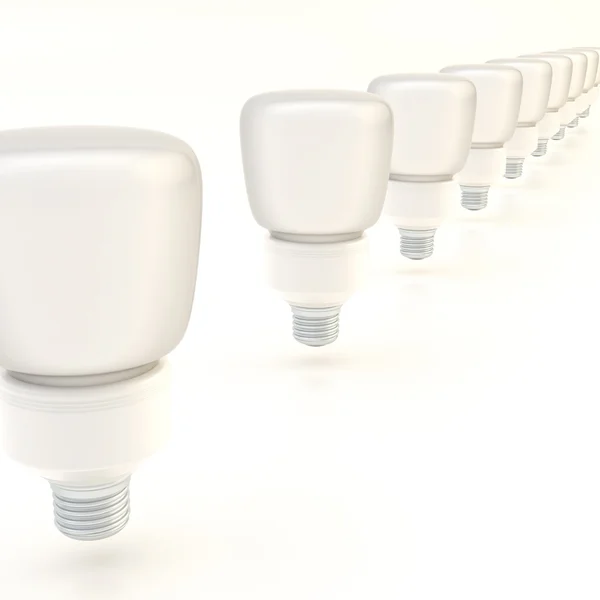 Line of light bulbs — Stock Photo, Image