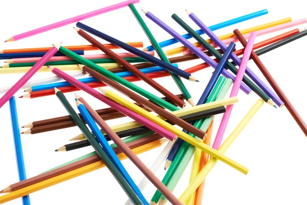 Pile of colorful pencils — Stock Photo, Image