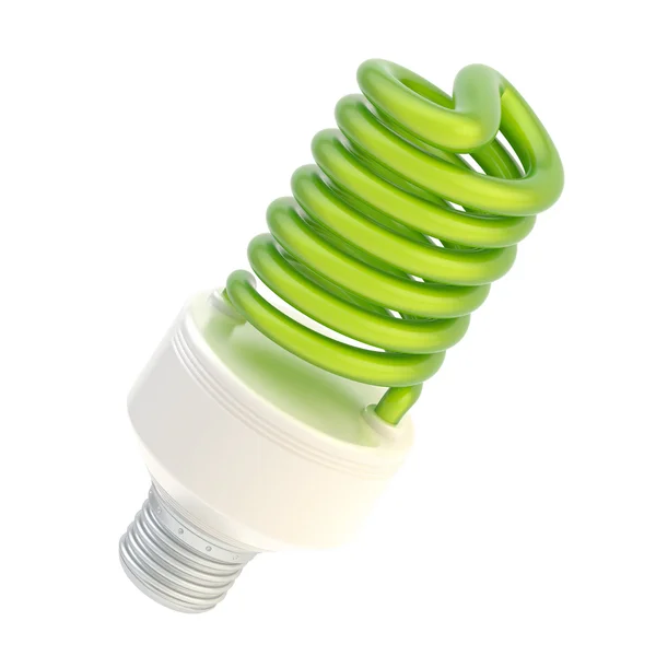 Energiebesparende lamp geïsoleerd — Stockfoto