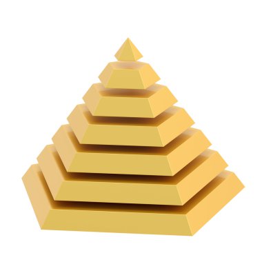 Golden pyramid clipart