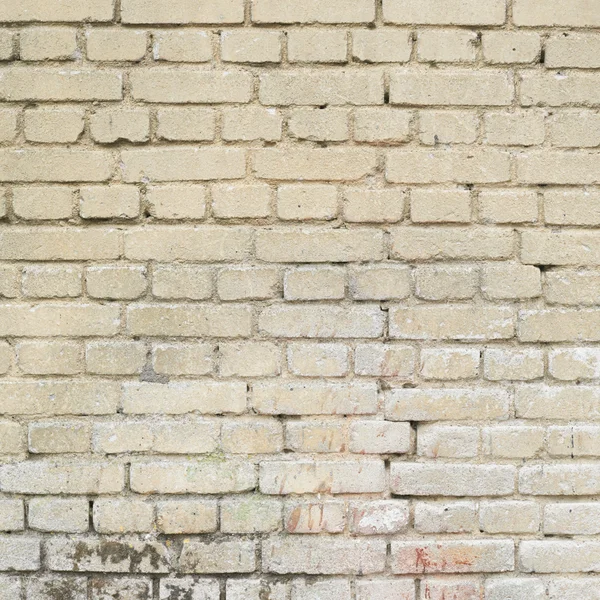 Velho fragmento de parede de tijolo branco — Fotografia de Stock